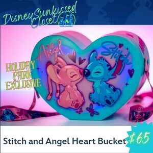 Disneyland Park Valentines Exclusive Stitch & Angel Bucket